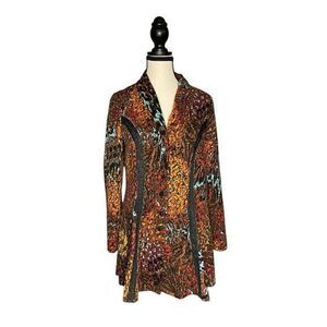 Ali Miles  Jacket Fit & Flare Animal Print  Womens S  Fall Boho‎ Cottagecore